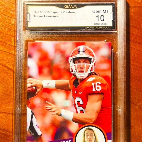 Trevor Lawrence 2018 Hot Shot Prospects RC Rookie GMA Grading GEM MINT 10 !!! - Picture 3 of 5